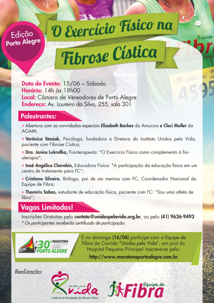 Porto Alegre, 15/06: Ciclo de Palestras sobre Exercício Físico na FC – Participem!