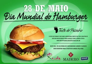 Dia do Hamburger nos Restaurantes Madero do Brasil ajudará Instituto Unidos pela Vida