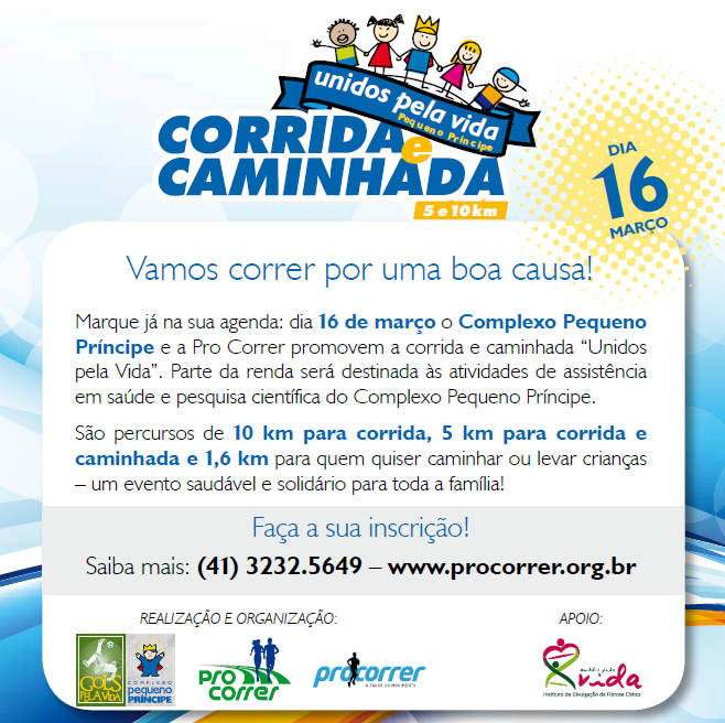Participe da Corrida Unidos pela Vida em Curitiba!