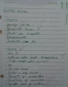 A lista de tarefas que Verônica fez para quando saísse do hospital
