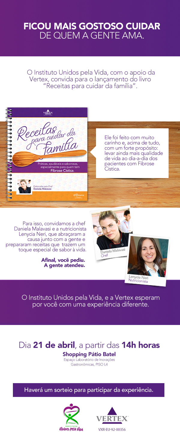 21/04 – Curitiba – Lançamento do Livro Receitas para Fibrose Cística