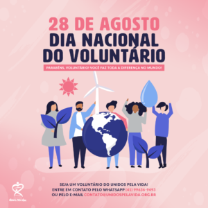 Dia Nacional do Voluntário: saiba como ajudar o Unidos pela Vida!
