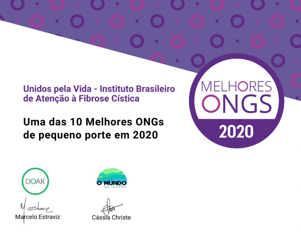 O Instituto Unidos pela Vida está entre as 10 melhores ONGs de pequeno porte do Brasil em 2020
